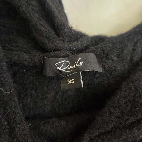 NEW Rails Alpaca Florence Sweater Size XS Black Off the Shoulder - Picture 5 of 7